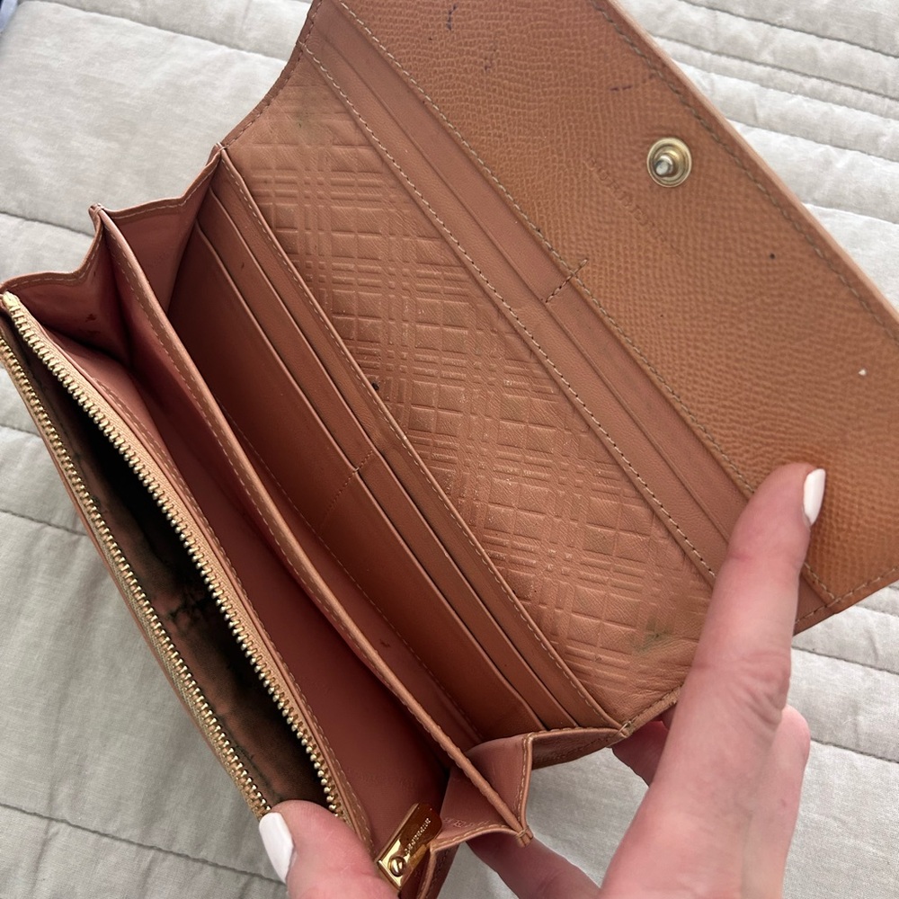 Burberry Pale Coral Patent Leather Continental Wallet - Picture 9 of 11